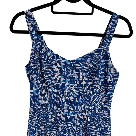Aqua Dress Size XS Blue and Pink Abstract Geometric Sleeveless Above The Knee - Picture 3 of 6